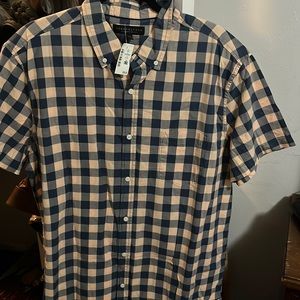 Blue /beige dress shirt for men with tag